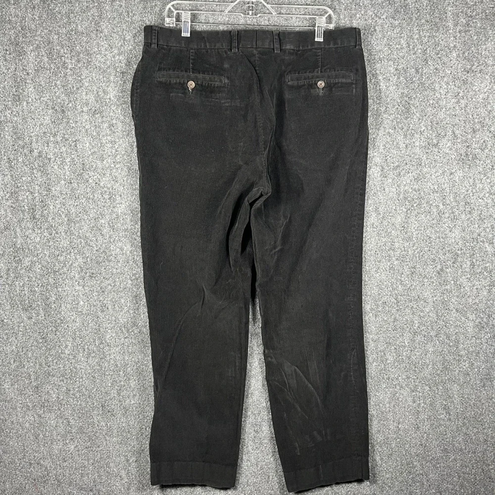 Ralph Lauren Corduroy Pants Mens 36x29 Black Straight Leg Cotton Trousers